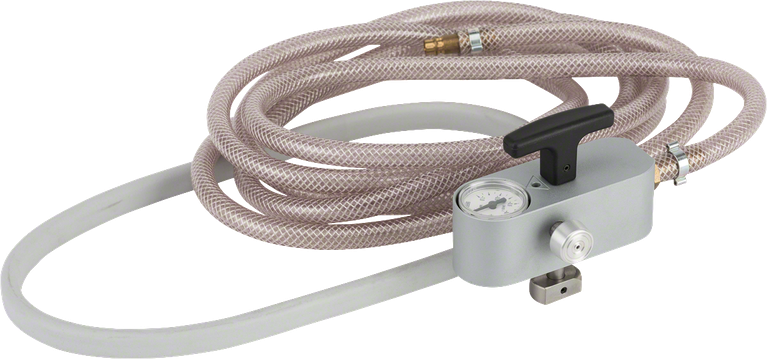 Set aspirapolvere Bosch monoblocco con manometro e tubo flessibile.