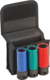 Set di bussole a percussione Bosch con misure 17, 19, 21 mm.