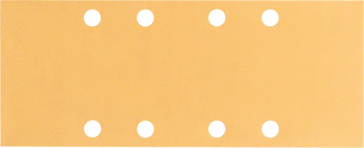 Foglio abrasivo Bosch con 8 fori per l'aspirazione della polvere.