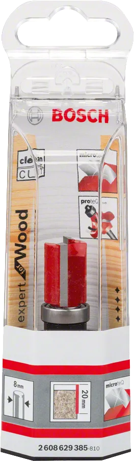Punta per rifilatura Bosch Expert per laminato effetto legno, gambo da 8 mm.