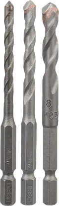 Set di 3 punte per piastrelle in ceramica HEX-9 Bosch da 5/6/8 mm.