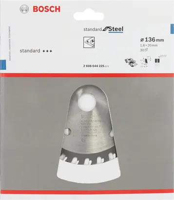 Lama per sega standard Bosch per acciaio da 136 mm.