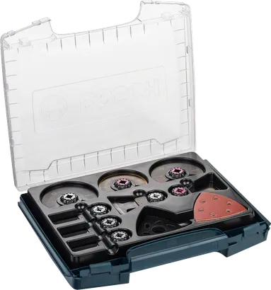 Set i-BOXX Pro Bosch da 34 pezzi per l'allestimento interno.