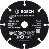 Disco da taglio Bosch Carbide Multi Wheel da 76 mm per legno e plastica.