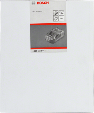 Confezione del caricabatteria multivolt Bosch GAL 3680 CV.