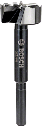 Punta Forstner Bosch da 30 mm per fori precisi a fondo piatto.