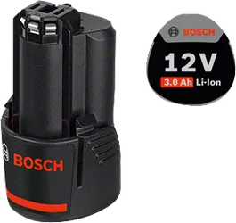 Batteria agli ioni di litio Bosch da 12 V 3,0 Ah.
