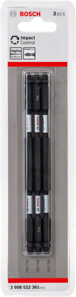 Confezione da 3 punte per cacciavite Impact Control Bosch.