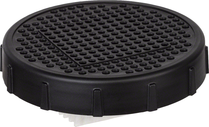 Filtro nero per contenitore polvere Bosch per un'efficiente aspirazione della polvere.