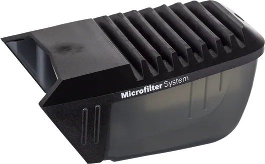 Contenitore per la polvere Bosch con sistema microfiltro, nero.