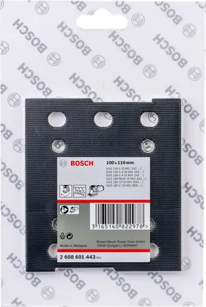 Platorello abrasivo Bosch 100x110 mm per levigatrici orbitali GSS.