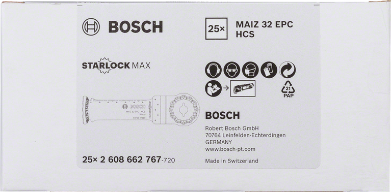 Lame per sega oscillante Bosch Starlock Max MAIZ 32 EPC HCS.