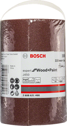 Rotolo abrasivo Bosch Legno+Vernice 115mm×5m.