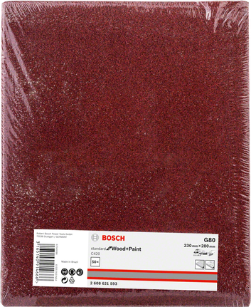Foglio di carta vetrata Bosch C420 230×280mm G80.