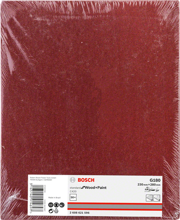 Foglio di carta vetrata Bosch C420 230×280mm G180.