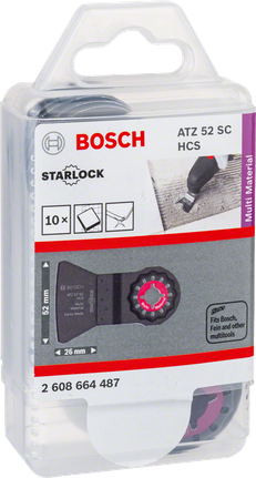 Lame multiutensile Bosch Starlock ATZ 52 SC, 10 pezzi.