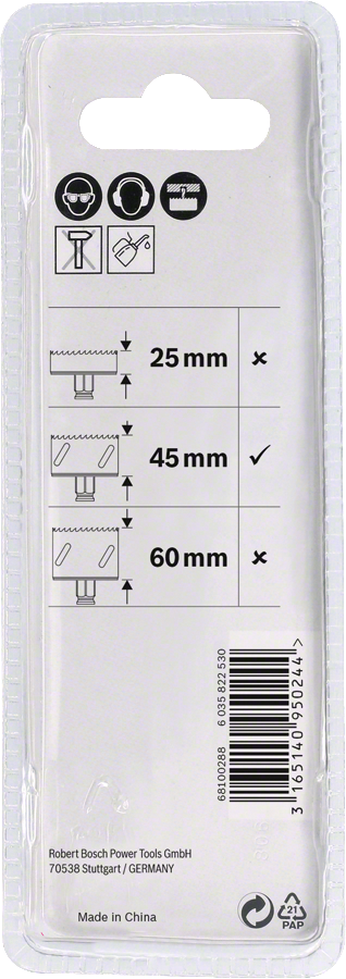 Punta da trapano Bosch Pilot Plus HSS-Co Ø 7,15x85 mm per seghe a tazza da 45 mm.