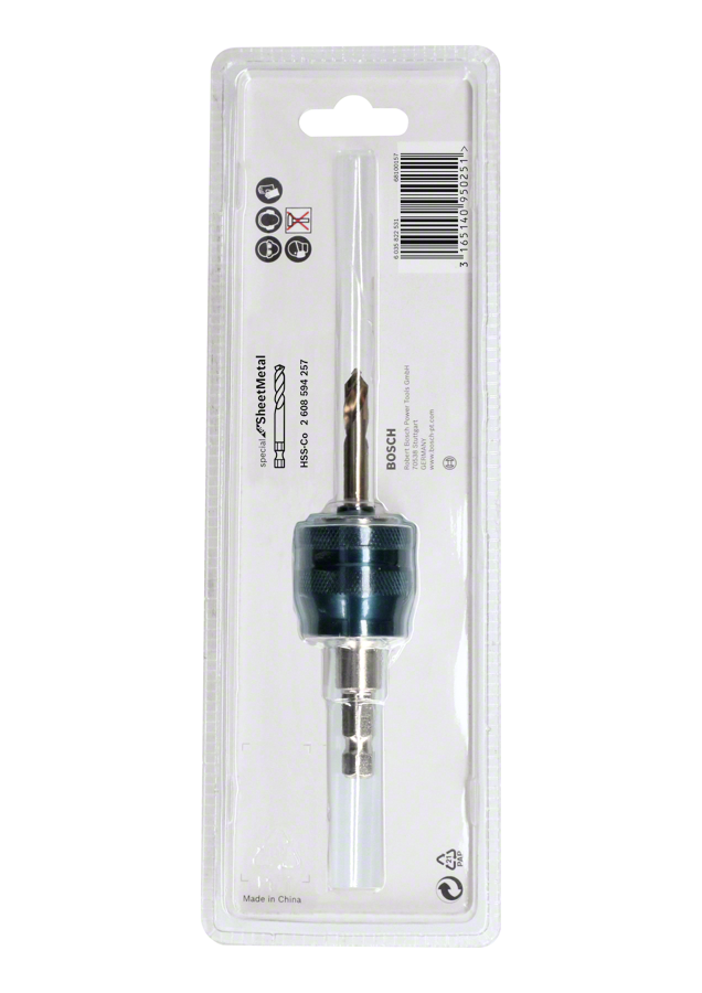 Mandrino Bosch PC Plus da 3/8" con punta HSS-Co da 7,15 mm.