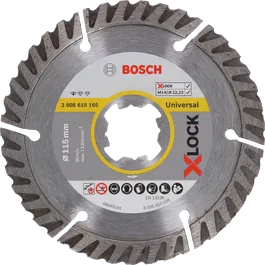 Disco da taglio diamantato universale Bosch X-LOCK per smerigliatrici angolari.