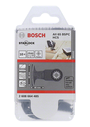 Lame per seghe per legno Bosch Starlock da 65 mm, confezione da 10.