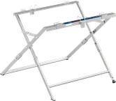 Supporto per sega Bosch GTA 560 con telaio pieghevole.