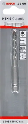 Punta da trapano Bosch HEX-9 Ceramic da 6 mm.