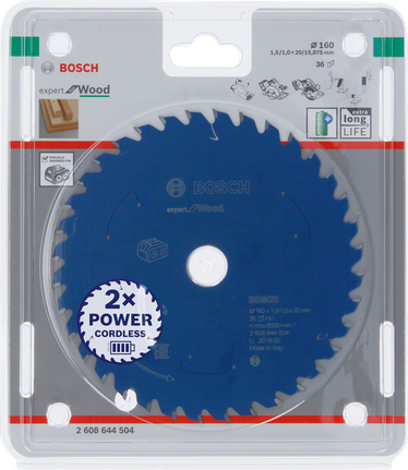 Lama per sega Bosch Expert for Wood 160×1,5/1×20 T36.