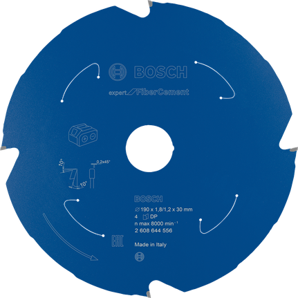 Lama per sega circolare Bosch Expert per Fibrocemento, 190 mm.