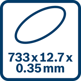  Dimensioni del nastro: 733 x 12,7 x 0,35 mm