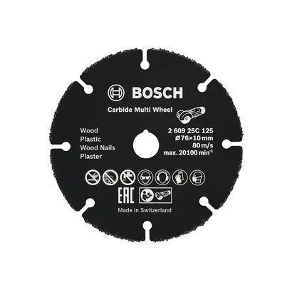 Mole multiuso in metallo duro Bosch CMW 76x10 mm per legno e plastica.