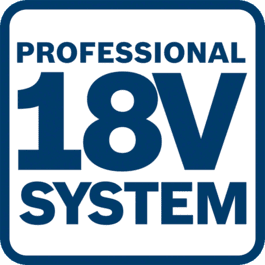 18V System, compatibile con le batterie Bosch Professional della stessa categoria di tensione 