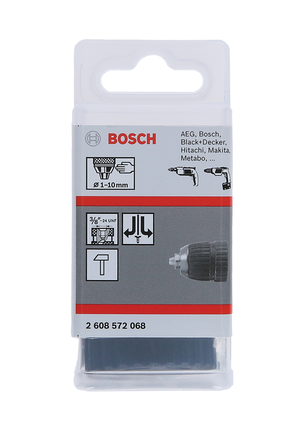 Mandrino Bosch da 1-10 mm per trapano, compatibile con diverse marche.