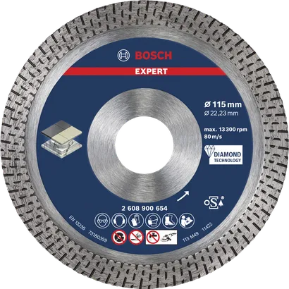 Disco da taglio diamantato Bosch EXPERT HardCeramic da 115 mm.