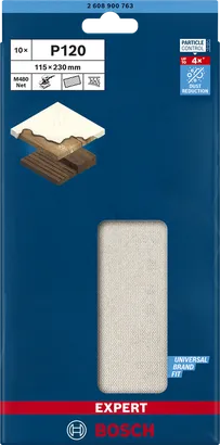 Confezione di retine abrasive Bosch EXPERT M480 115×230mm.