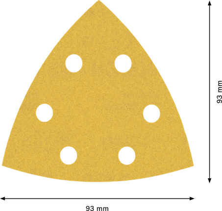 Levigatrice a delta Bosch EXPERT C470 carta abrasiva 93mm G240 6 fori.