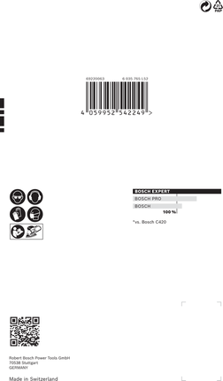 Carta abrasiva Bosch EXPERT C470 102 x 62 mm 93 mm G 40 confezione da 10.