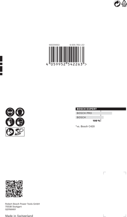 Carta abrasiva Bosch EXPERT C470 a 11 fori, 120 G, confezione da 10.