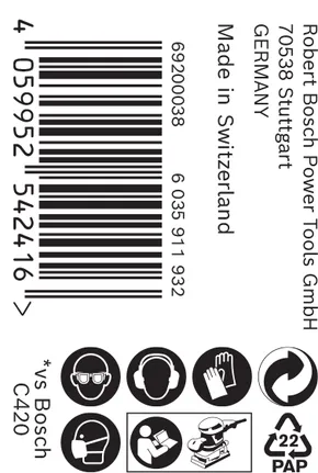 Rotolo di carta abrasiva Bosch C470 93 mm.
