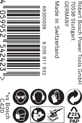 Rotolo di carta abrasiva Bosch EXPERT C470 93 mm 5 m G 80.