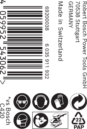 Rotolo di carta abrasiva Bosch EXPERT C470 93 mm x 50 m G 40.