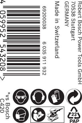 Rotolo di carta abrasiva Bosch EXPERT C470 115 mm x 50 m G 180.