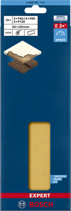 Set di carta abrasiva Bosch EXPERT C470 93×230 mm.