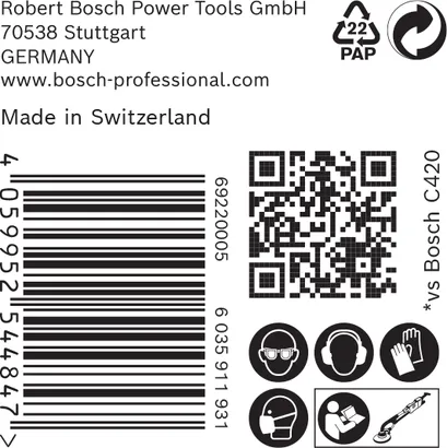 Carta abrasiva Bosch EXPERT C470 225 mm.