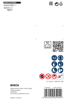 Disco da taglio diamantato Bosch EXPERT MultiMaterial 115 x 22,23 x 2,2 x 12 mm.