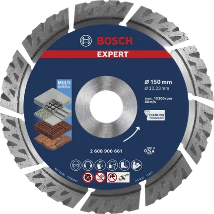 Disco da taglio diamantato Bosch EXPERT MultiMaterial 150 mm.