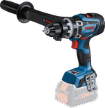 Trapano avvitatore a batteria Bosch GSB 18V-150 C con impugnatura laterale.