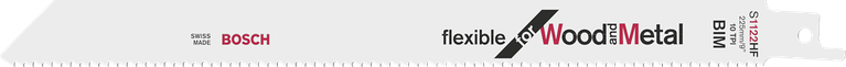 Lama per seghetto alternativo Bosch S922HF per legno e metallo.