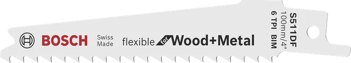 Lama per seghetto alternativo Bosch S511DF per legno e metallo.
