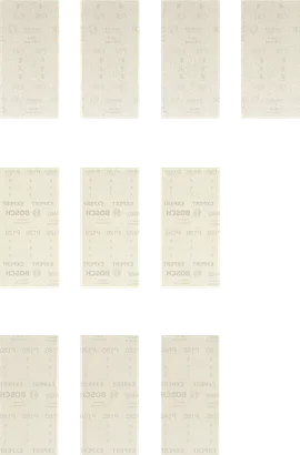 Set di retine abrasive Bosch EXPERT M480, 10 pezzi, rete aperta.