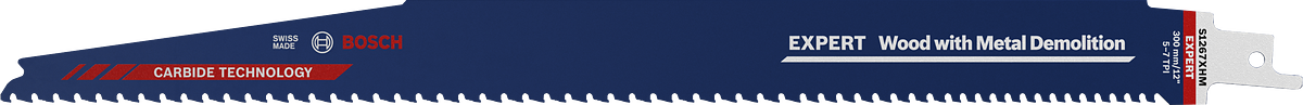 Lama per sega Bosch EXPERT Wood con demolizione di metalli.